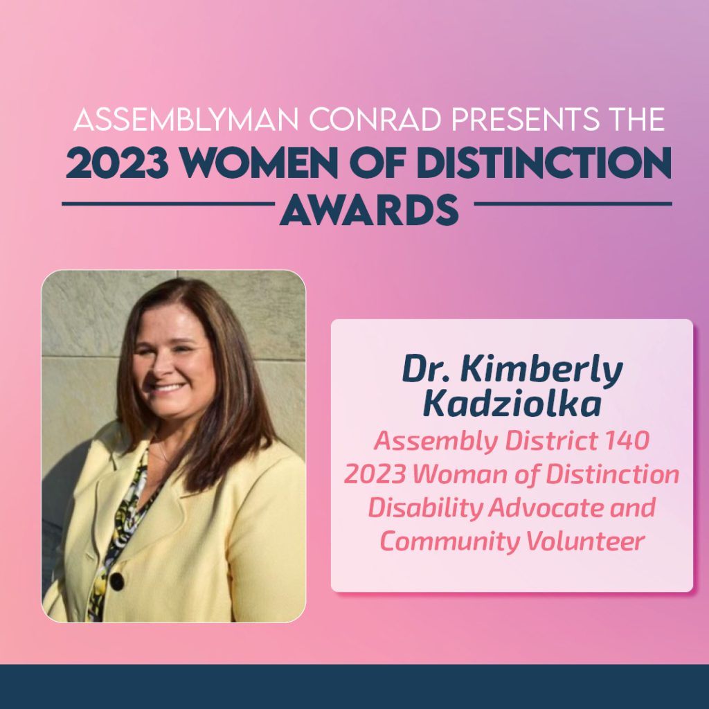 kim awarded women of distinction