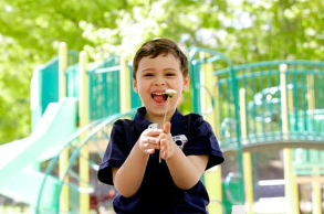 little boy in park