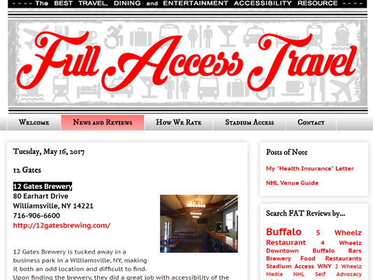Full Access Travel website