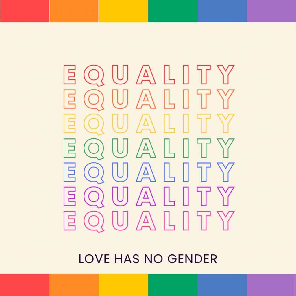 equality love has no gender pride image