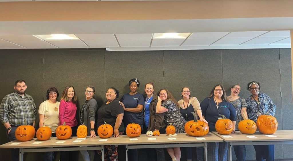 PN staff and pumpkins 