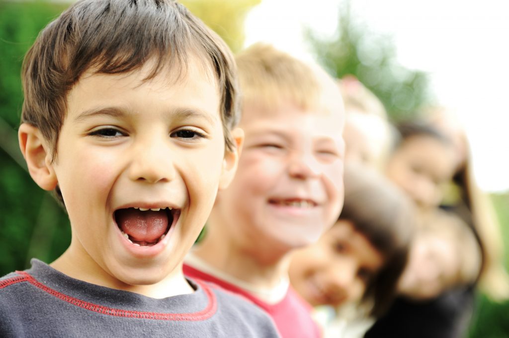 group of smiling kids